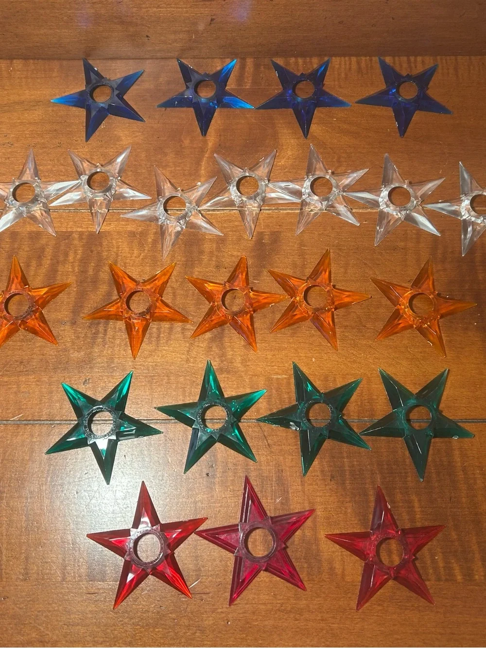 Star-Shaped Candle Holders - Multi-Color Set